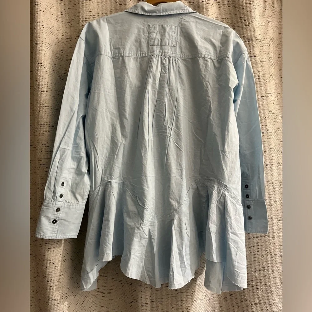 FREE PEOPLE We the Free Freya Poplin Tunic in Lake Life NWT